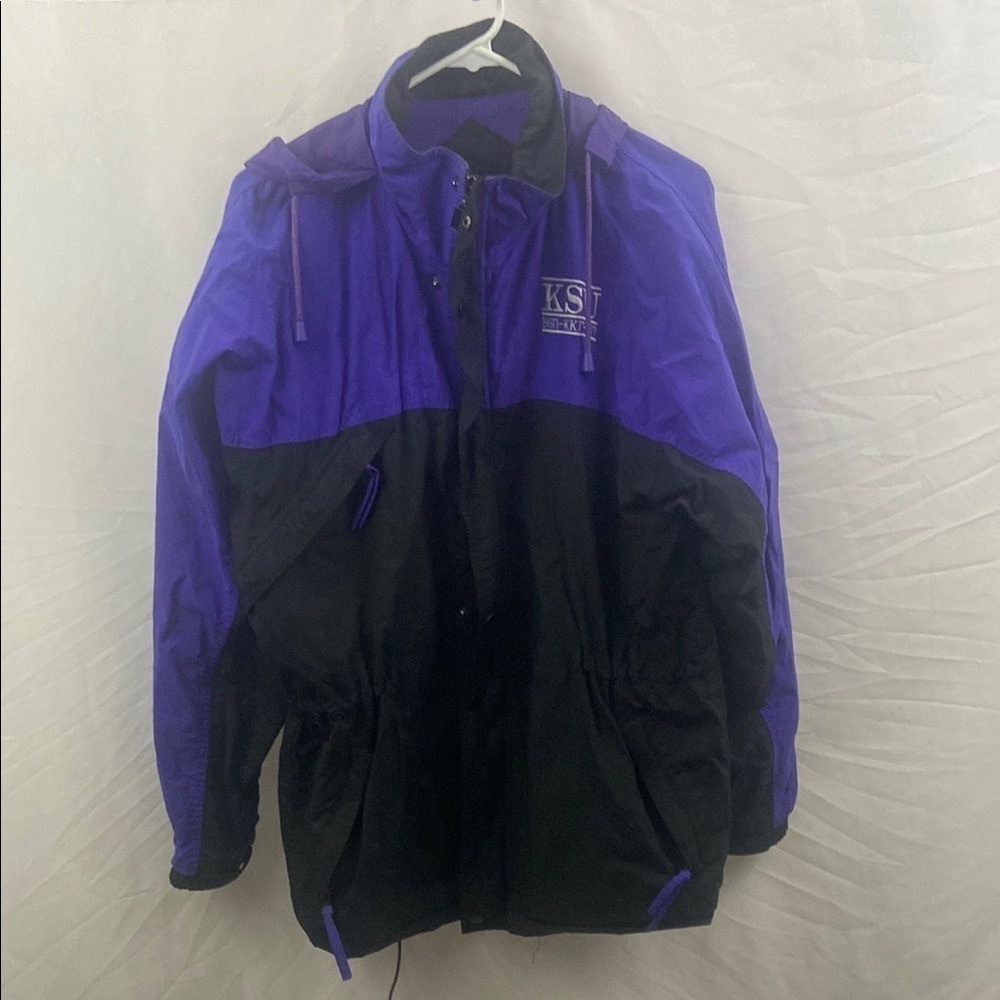 Vintage Kansas State University KSU Fraternity Big 12 Windbreaker Jacket Sz M